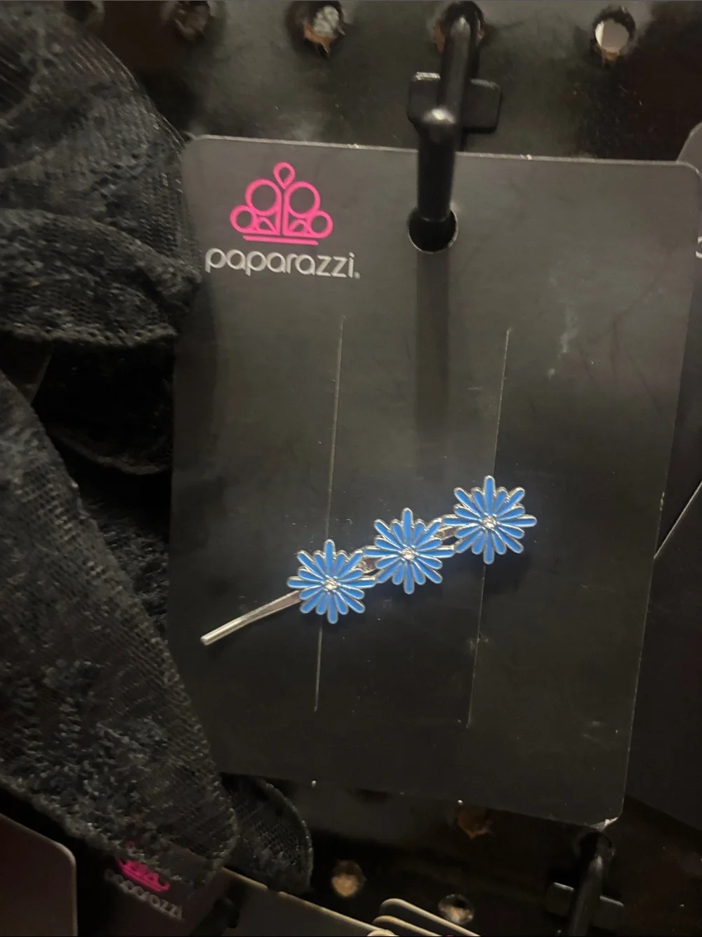 paparazzi Blue Daisy Trio Floral Hair Pin
